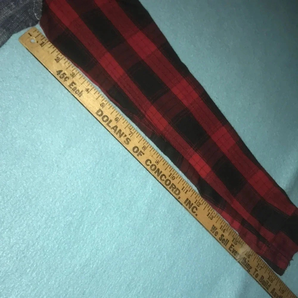 𝅺BONGO denim and plaid button up jacket with detachable hood Y2K size M - Picture 8 of 10